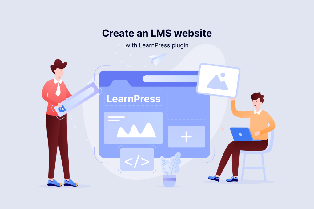 create an lms website with learnpress 4